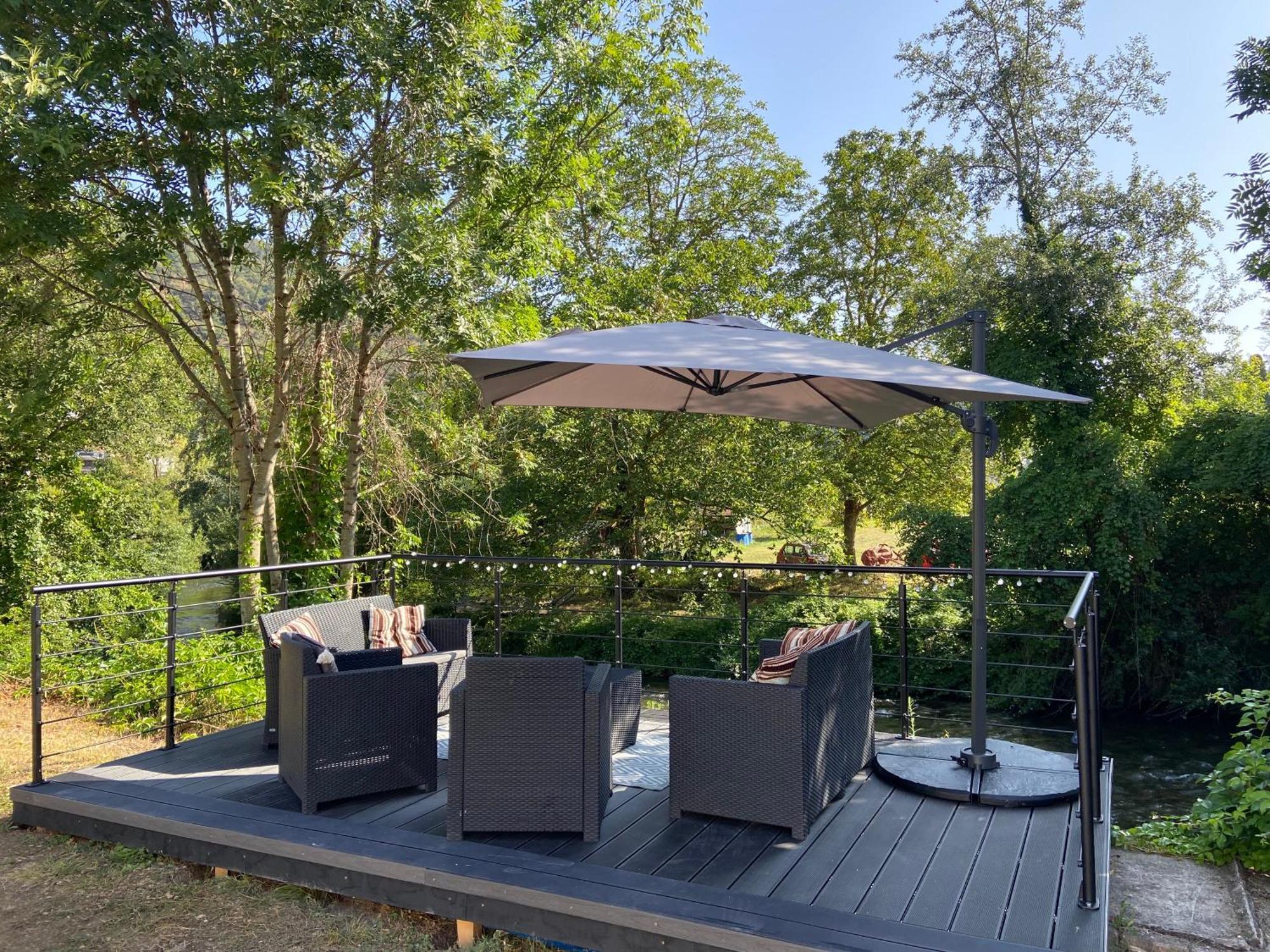Private Riverside Villa With Breathtaking Views Axat Eksteriør billede